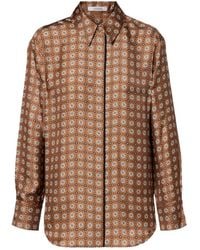 Dorothee Schumacher - Graphic Dreams Printed Silk Twill Shirt - Lyst