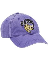 Ganni - Embroidered Logo Baseball Cap - Lyst