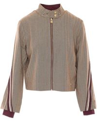 Liu Jo - Striped Zip-Up Jacket - Lyst