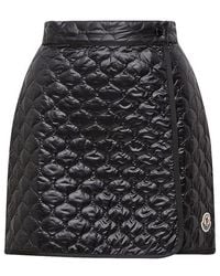 Moncler - Square-Quilted Padded Mini Skirt - Lyst