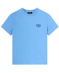 A.P.C. - Rue Madame Logo-Print T-Shirt - Lyst