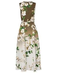 Oscar de la Renta - Floral Ombré Cotton-Blend Cocktail Dress - Lyst
