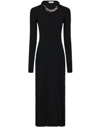 Rabanne - Chain Detail Knitted Long Dress - Lyst
