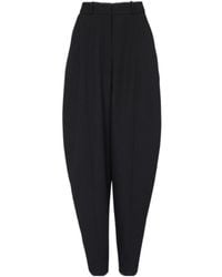 Balmain - High Waist Baggy Trousers - Lyst