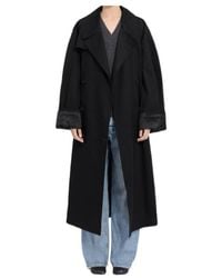 MM6 by Maison Margiela - Cotton Twill Trench Coat - Lyst