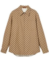 Gucci - Monogrammed Collared Zip-Up Jacket - Lyst