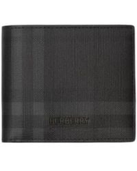Burberry - City Check Bifold Coin Wallet - Lyst