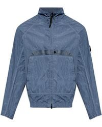 Stone Island - Logo Patch Zip-Up Jacket - Lyst