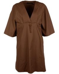 Seventy - Tassel-Detail V-Neck Mini Dress - Lyst