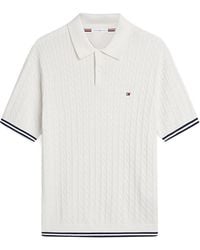 Tommy Hilfiger - Cable-Knit Polo Sweater - Lyst
