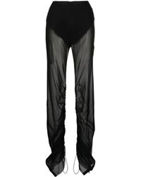 Dion Lee - Ruched Semi-Sheer Trousers - Lyst