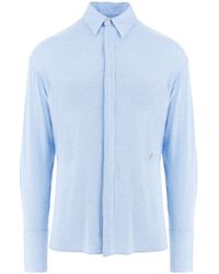Ferragamo - Ferragamo Logo-Embroidery Long Sleeved Shirt - Lyst