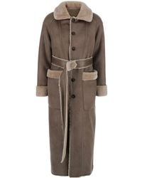 Urbancode - Reversible Faux Fur Belted Coat - Lyst