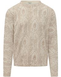 Etro - Paisley Crew Neck Knitted Sweater - Lyst