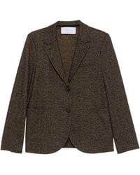 Harris Wharf London - Single-Breasted Herringbone Knit Blazer - Lyst