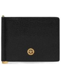 Versace - Logo-Plaque Bi-Fold Clip Wallet - Lyst