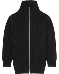 MM6 by Maison Margiela - Ribbed Knit Cardigan Dress - Lyst