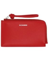 Jil Sander - Logo-Stamp Zipped Wallet - Lyst