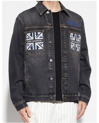 Off-White c/o Virgil Abloh Marble Print Jacket in Black for Men | Lyst