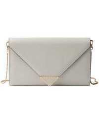 Prada - Logo Plaque Foldover Top Mini Shoulder Bag - Lyst