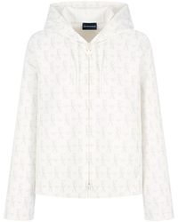 Emporio Armani - Logo-Print Hoodie - Lyst