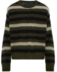 AllSaints - Striped Crew Neck Sweater - Lyst