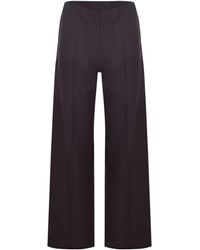 Alysi - Checkered Pattern Wide Leg Trousers - Lyst