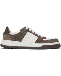 Ami Paris - Taupe Leather Low Top Walk Sneakers - Lyst