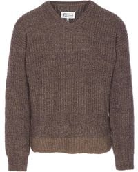 Maison Margiela - Four Stitch-Logo Sweater - Lyst