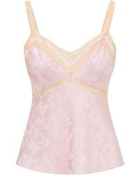 LoveShackFancy - Lirena Lace Trim Camisole Top - Lyst