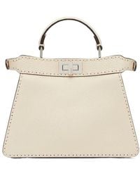 Fendi - Camellia-Colored Selleria Bag With 556 Hand-Sewn Topstitches - Lyst