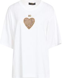 Dolce & Gabbana - V-Neck Solid Color Short-Sleeve T-Shirt - Lyst