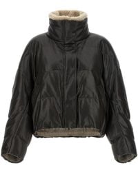 Brunello Cucinelli - Padded Leather Jacket - Lyst