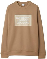 Burberry - Round-Collar Long-Sleeve Hoodie - Lyst
