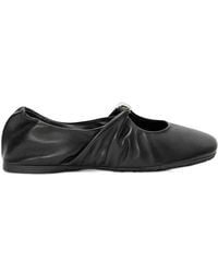 Loewe - Leather Pebble Soft Ballet Flats - Lyst