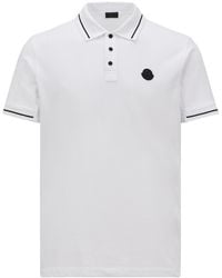 Moncler - Logo Patch Short-Sleeve Polo Shirt - Lyst