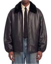 Willy Chavarria - Long-Sleeve Zip-Up Leather Jacket - Lyst
