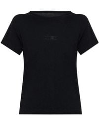 MM6 by Maison Margiela - Logo Printed Knitted Top - Lyst