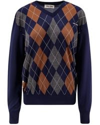 Miu Miu - V-Neck Knitted Jumper - Lyst