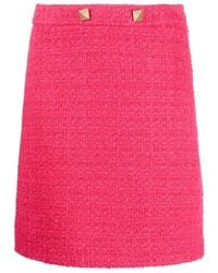 Valentino - Tweed Mini Skirt - Lyst