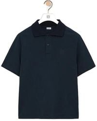 Loewe - Embroidered Short-Sleeved Polo Shirt - Lyst