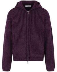 Our Legacy - Ribbed Hooded Knit Cardigan - Lyst