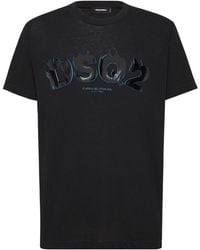 DSquared² - Logo-Stamp Crewneck T-Shirt - Lyst