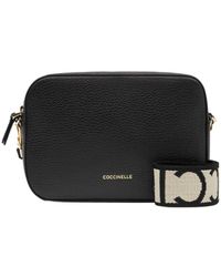 Coccinelle - Tebe Logo Stamp Zipped Small Shoulder Bag - Lyst