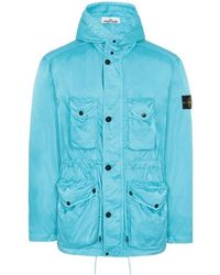 Stone Island - Logo Patch Drawstring Hooded Jacket - Lyst