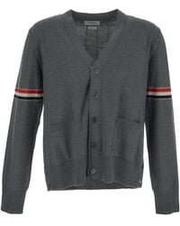 Thom Browne - Stripped Buttoned Cardigan - Lyst