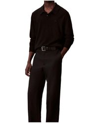 Calvin Klein - Merino Wool Polo Jumper - Lyst