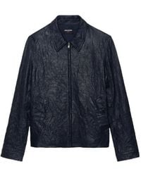 Zadig & Voltaire - Zip-Up Leather Jacket - Lyst
