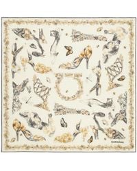 Ferragamo - Printed Silk Scarf - Lyst