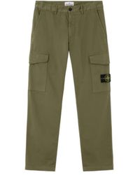 Stone Island - Logo Patch Pocket Detail Pants - Lyst